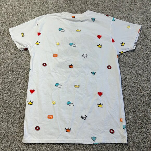 Blecker & Mercer Mens Sz L Boss Vibes Only White Graphic Tee Casual Shirt - Picture 4 of 8